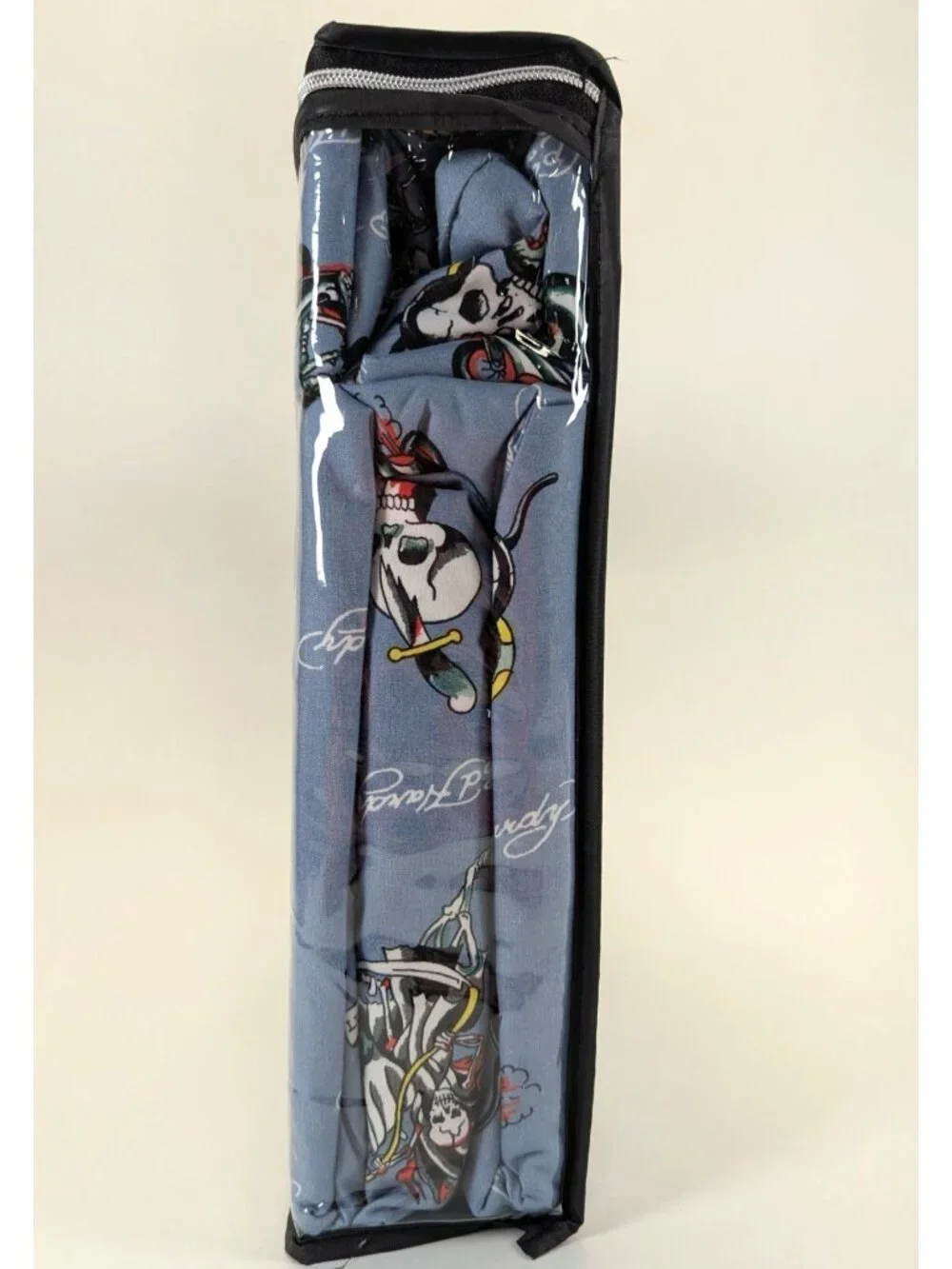 Ed Hardy Queen Sheet Set 6-Piece w 4 Pillowcases Blue Skull Cross Sheets - NEW